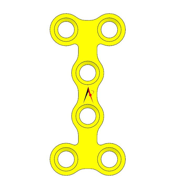MINI PLATE  DOUBLE T W/O BRIDGE