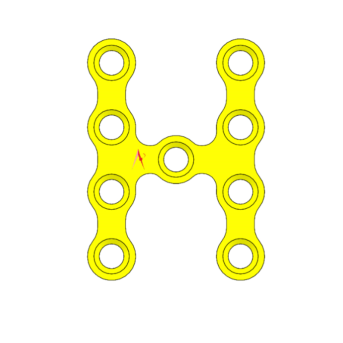H PLATE TITANIUM