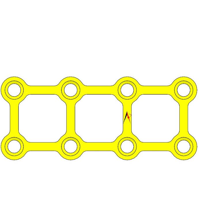 STRUT PLATE TITANIUM