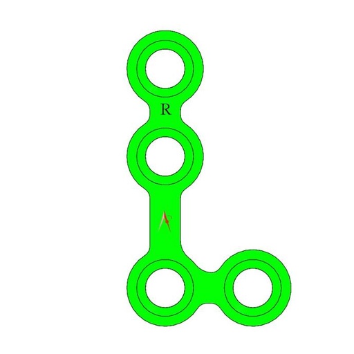 MEDIUM PLATES L SHORT BRIDGE TITANIUM, RIGHT & LEFT