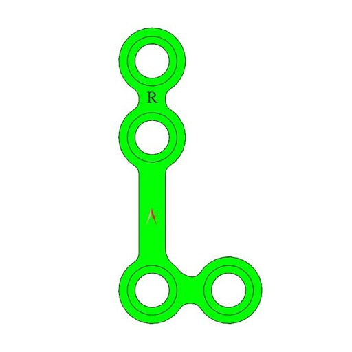 MEDIUM PLATES L WITH BRIDGE TITANIUM, RIGHT & LEFT