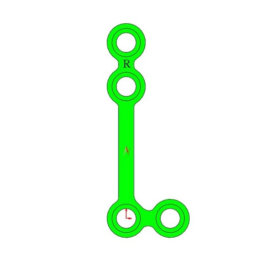 MEDIUM PLATES L LONG BRIDGE TITANIUM, RIGHT & LEFT