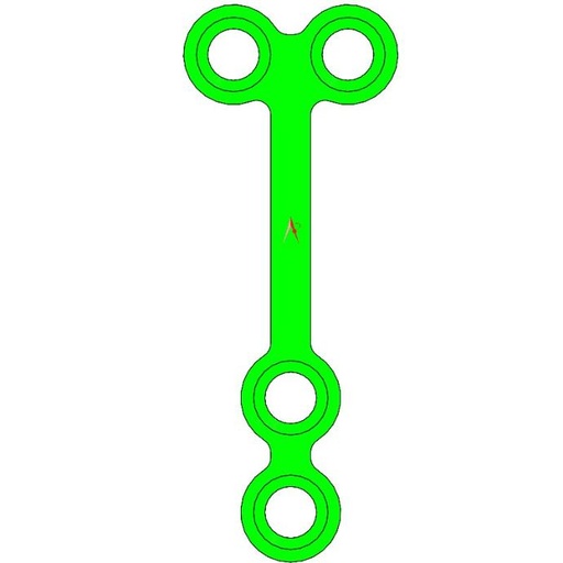 MEDIUM PLATES T LONG BRIDGE TITANIUM