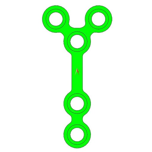 MEDIUM PLATES Y WITH BRIDGE TITANIUM