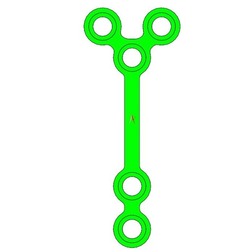 MEDIUM PLATES Y WITH LONG BRIDGE TITANIUM