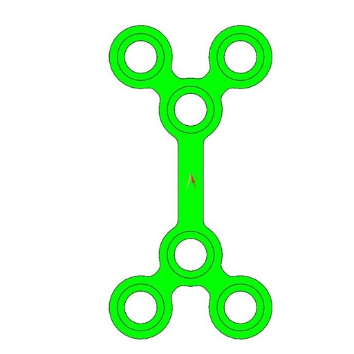 MEDIUM PLATES DOUBLE Y WITH BRIDGE TITANIUM