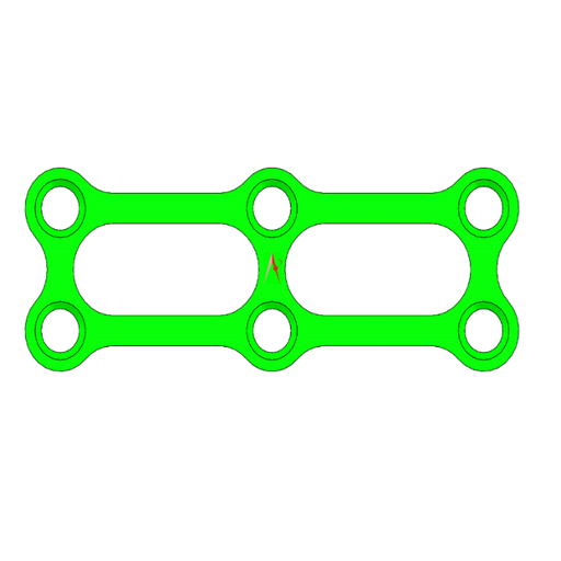 MEDIUM RECTANGULAR PLATE TITANIUM